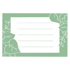 リーフ観葉植物系便箋
