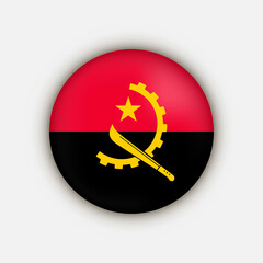 Country Angola. Angola flag. Vector illustration.
