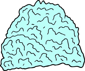 Natural Mineral Line Art Illustration