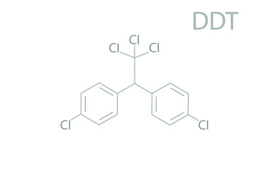 Dichlorodiphenyltrichloroethane (DDT) molecular skeletal chemical formula.	
