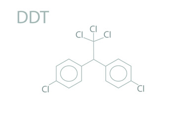DDT molecular skeletal chemical formula.	
