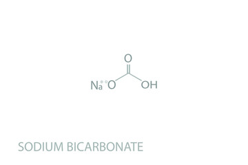 Sodium bicarbonate molecular skeletal chemical formula.	
