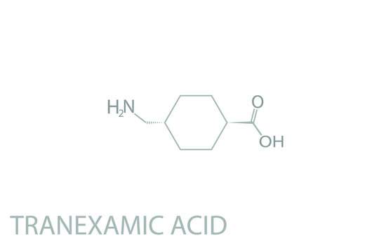 Tranexamic acid molecular skeletal chemical formula.	
