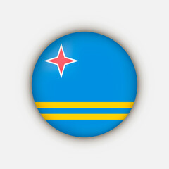 Country Aruba. Aruba flag. Vector illustration.