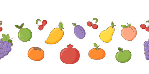 Seamless food pattern of fruit	
