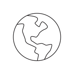 world icon line style icon, style isolated on white background