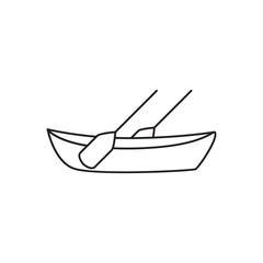 Canoe icon line style icon, style isolated on white background