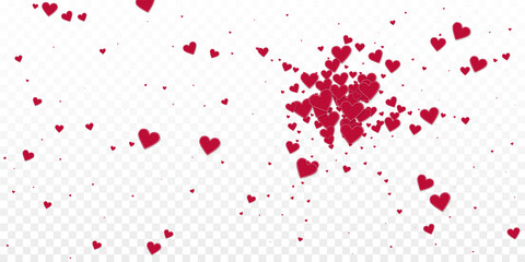 Obraz na płótnie Canvas Red heart love confettis. Valentine's day explosio