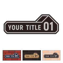 House Number sign in the form of a house with a place for the street name and house number