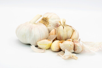 Fresh garlic bulb.