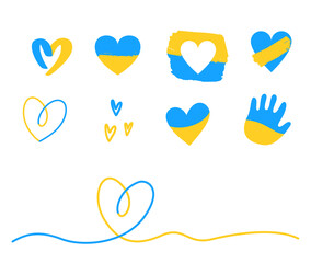 Heart shape with Ukranian