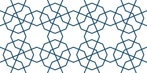 Fototapeta premium Geometric Islamic Seamless Pattern for decoration greeting card or interior. Vector Illustration.