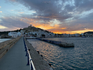 Sunset over Dalt Vila, Ibiza's fortified old town