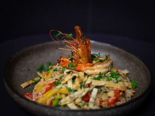 fried shrimp with rice