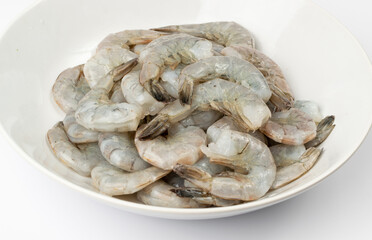 Fresh Shrimp Tails Isolated