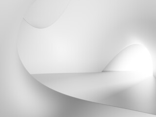 3d rendering of futuristic abstract concrete architecture space.