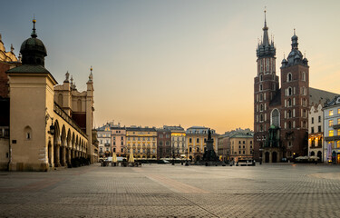 St. Mary's basilica in main square of Krakow