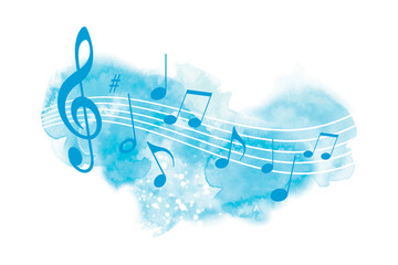 Musik graphic with notes.