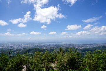 Fototapeta na wymiar Cebu City Urban Skyline (High Angle View) - Cebu City, Philippines
