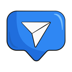 Share notification icon. Cartoon. Vector illustration