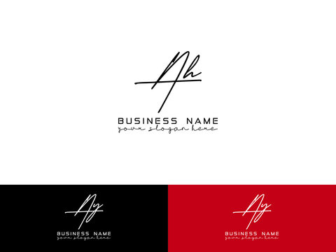 New Signature AH Logo, Letter ah ha logo icon design for all kind of use