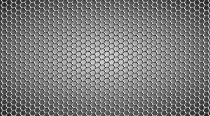Metal hexagonal grid. Steel mesh background