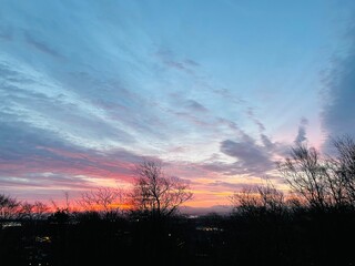 sunset in the mountains