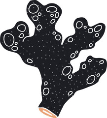 Underwater Seaweed Colored Illustration