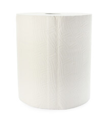 Roll of paper towels isolated on white