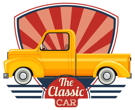 The classic car concept with old truck car