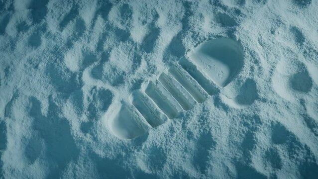 Footprint On The Moon, Astronaut Historic Scene