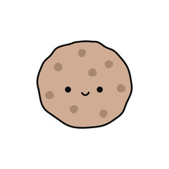 Cute cookie simple doodle illustration 