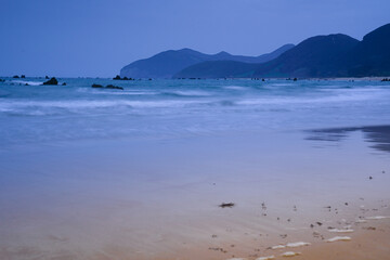 beach at sunset in Noja,cantabria Spain