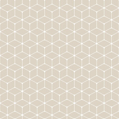 Seamless geometric pattern on beige background. Simple vector illustration.