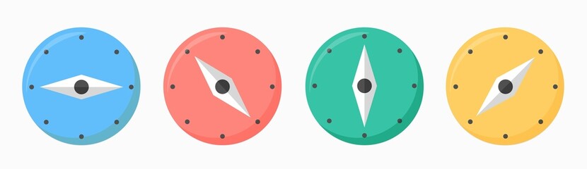 Compas icon isolated on white background. Compas Icon Image, Compas Vector Modern, Design flat compass pictogram, business, marketing.