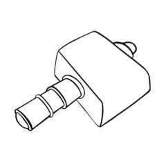 farm work tool hammer freehand illustration vector. Vector illustration