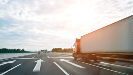 Truck transportation on high road
