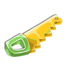 farm worker tool saw freehand illustration vector. Vector illustration