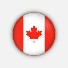 Country Canada. Canada flag. Vector illustration.