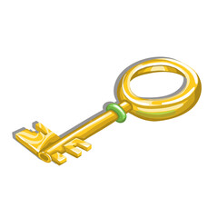 golden key to the lock freehand illustration vector. Vector illustration