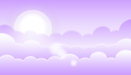 background with sky with sun and clouds 