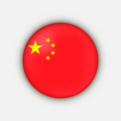 Country China. China flag. Vector illustration.