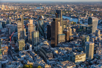 Aerial London Capitol for financial and business institutions