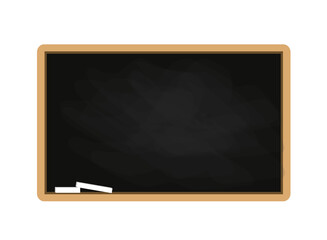 School blackboard with chalks and smudges