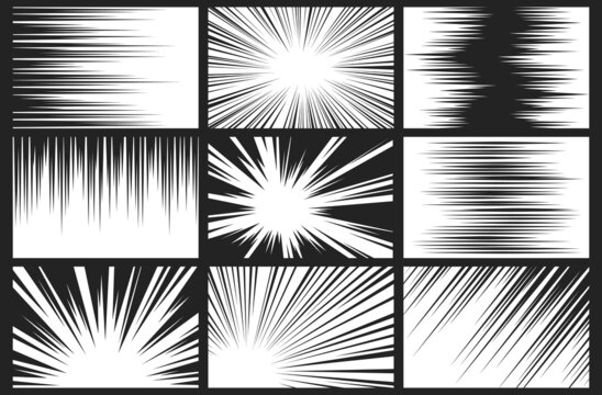 You searched for vector speed background. comic manga illustration with  lines. abstract action black and white drawing. radial speed cartoon.  motion line background