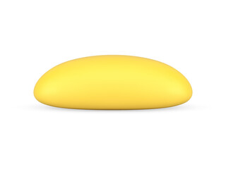 Yellow wheat homemade long loaf fresh baking food product realistic 3d icon vector illustration