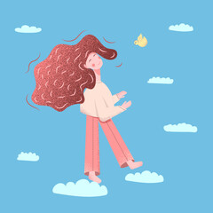 Postcard, vector illustration 