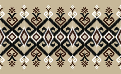 Embroidery designs Oriental geometric ethnic pattern for background or carpet, wallpaper, batik wrapping, curtain design, vector illustration	