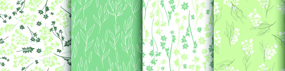Seamless Eucalyptus Pattern. Summer Botanical Texture. Tropical Textile Design. Floral Pattern. Hand Drawn Palm Branches. Vintage Foliage Print. Romantic Leaves Border. Herbal Floral Pattern.