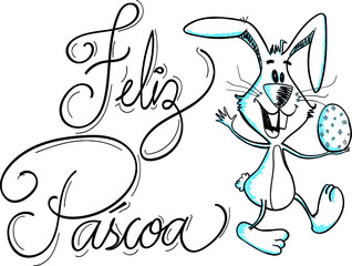 feliz pascoa portugues, coelho, pascoa, ovo de pascoa, coelho com ovo de pascoa, happy easter portuguese, rabbit, easter, easter egg